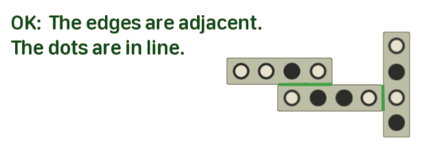 Valid move. Tiles are adjacent